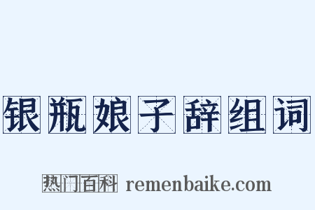 银瓶娘子辞组词是什么意思的图片